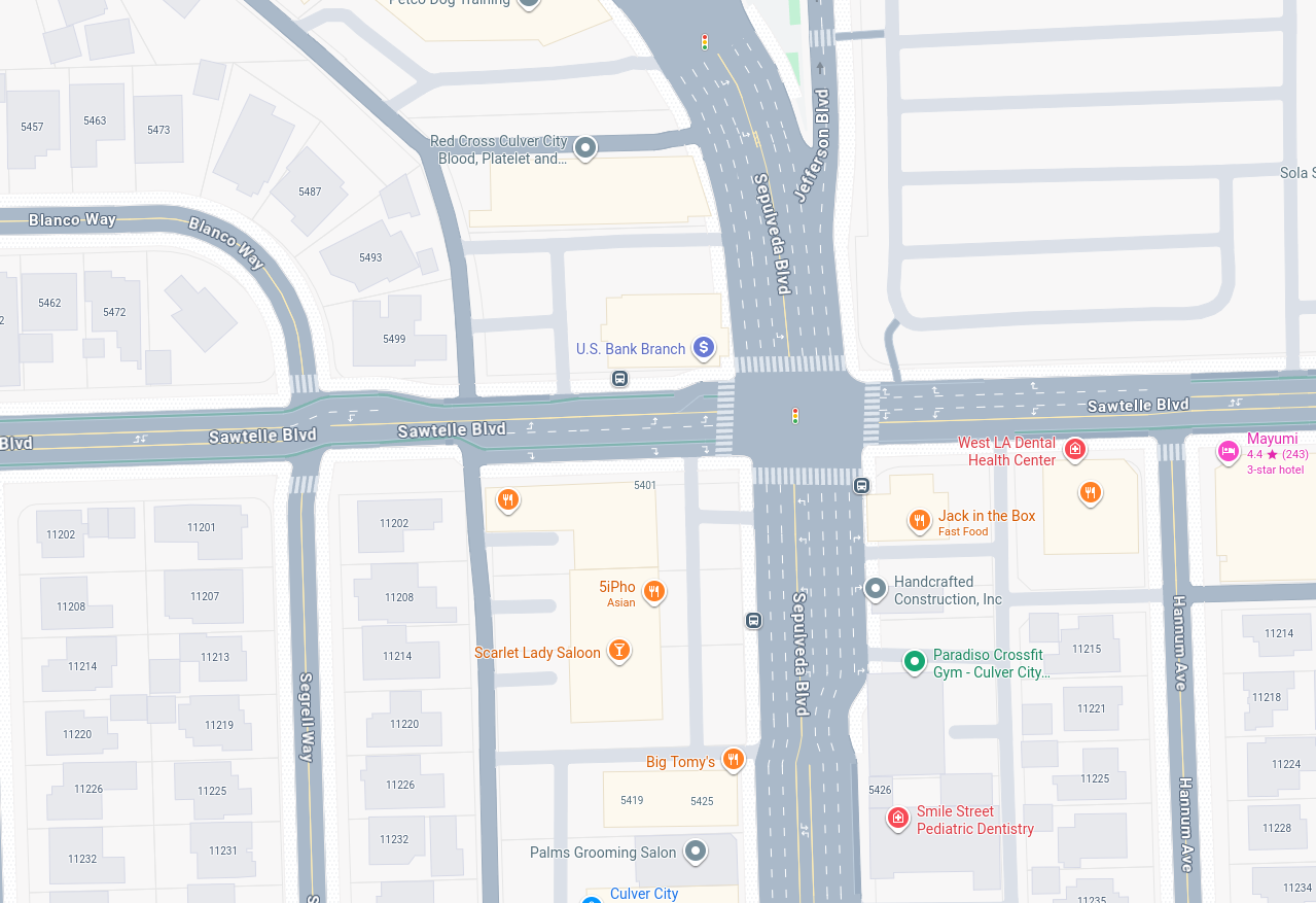 Map and directions to Ten by Ten Studio in Los Angeles, CA